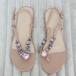 Nine West Pink Crystal Sandals